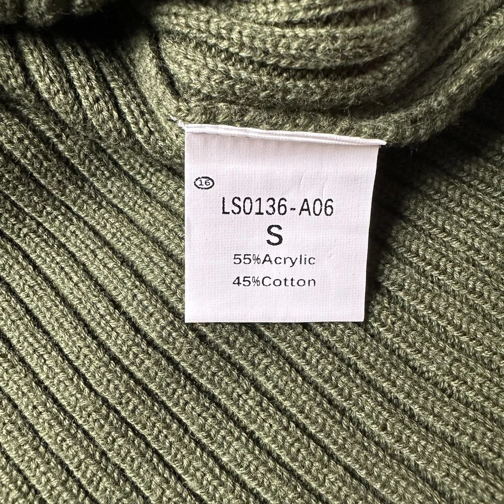 Lillusory Sweater Womens Small Button Up Ribbed Collared Cardigan Pullover Top